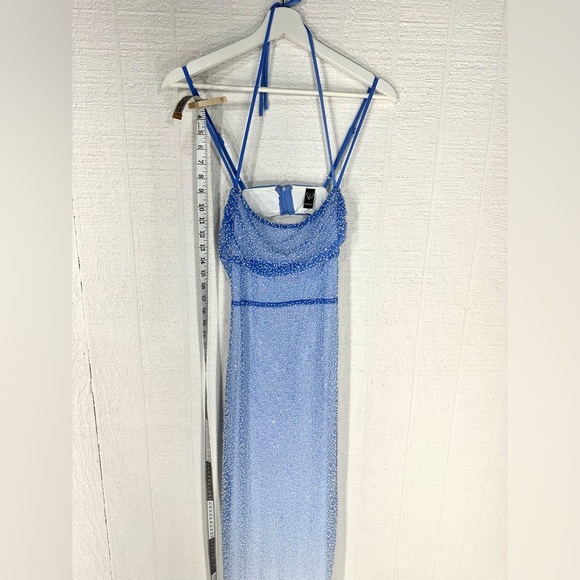 NWT Windsor Nia Beaded Ombre Mesh High Slit Formal Dress size XS - Picture 8 of 15